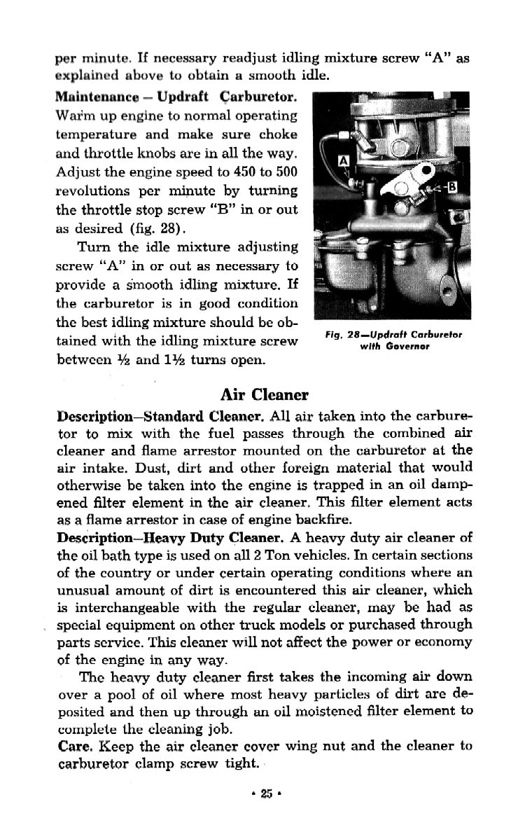 1953 Chevrolet Trucks Operators Manual Page 90
